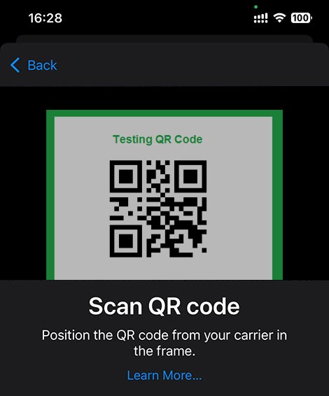 Scan QR code we provide - esim2trip